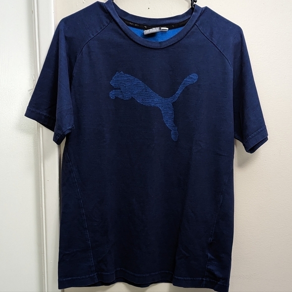Puma short sleeves men's blue t-shirts size M - Picture 3 of 4